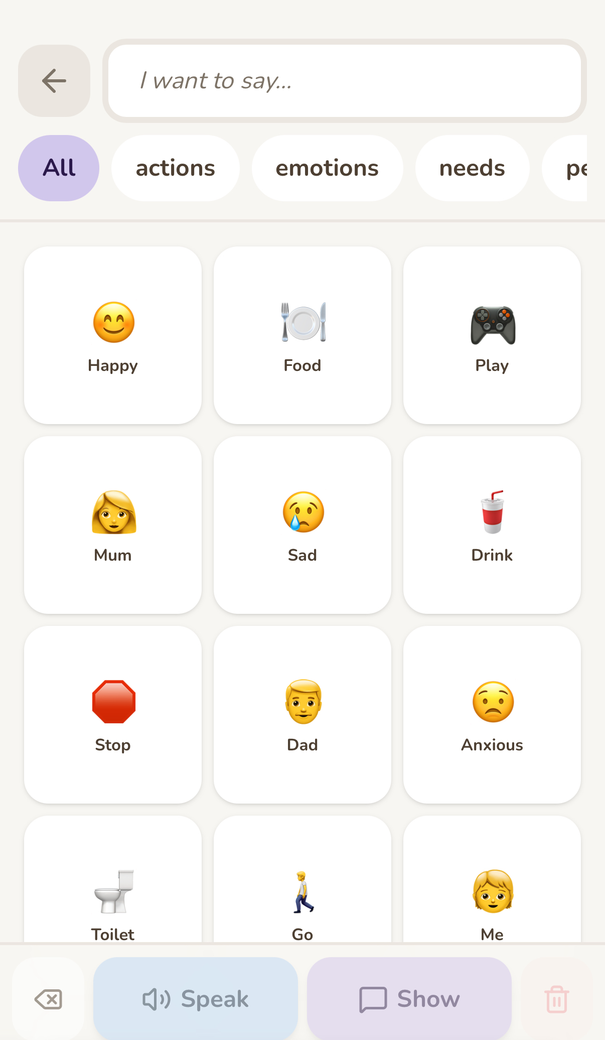 FRANKIE-home – Symbol communication board