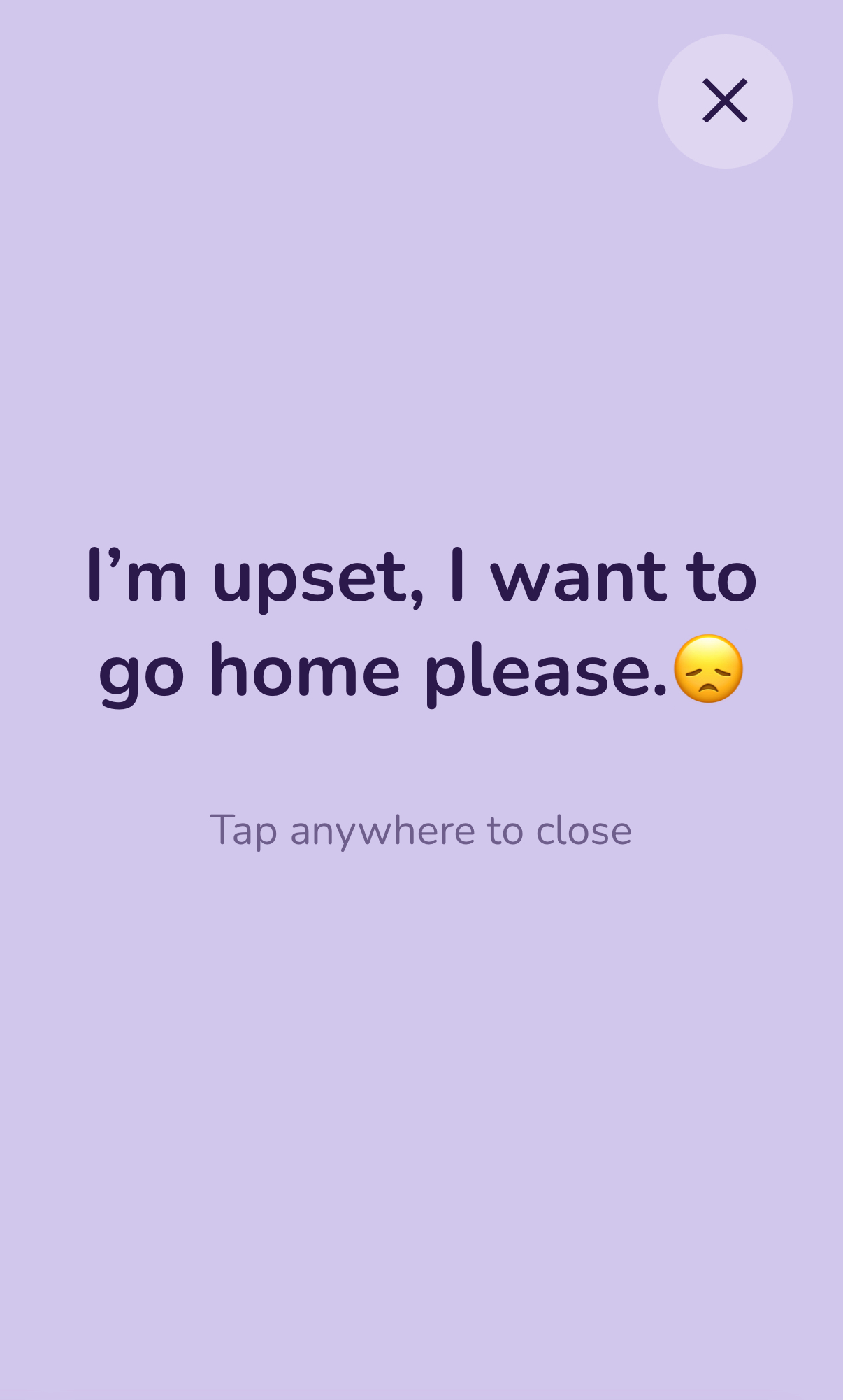 FRANKIE-home – Full-screen message display