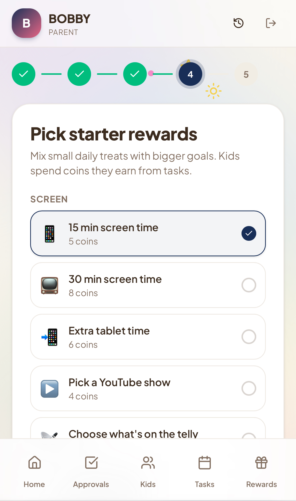 BOBBY-home – Pick starter rewards