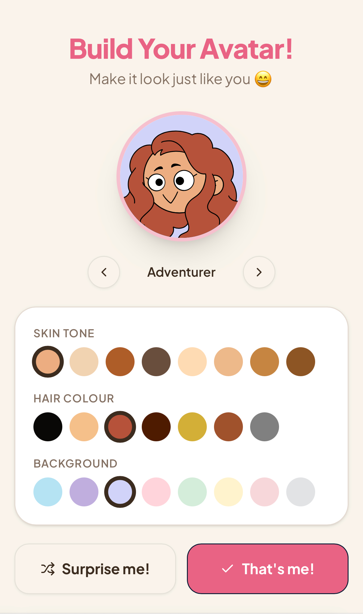 BOBBY-home – Build your avatar