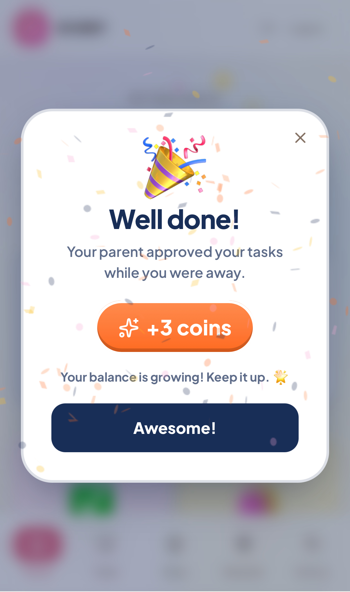 BOBBY-home – Well done — coins awarded!